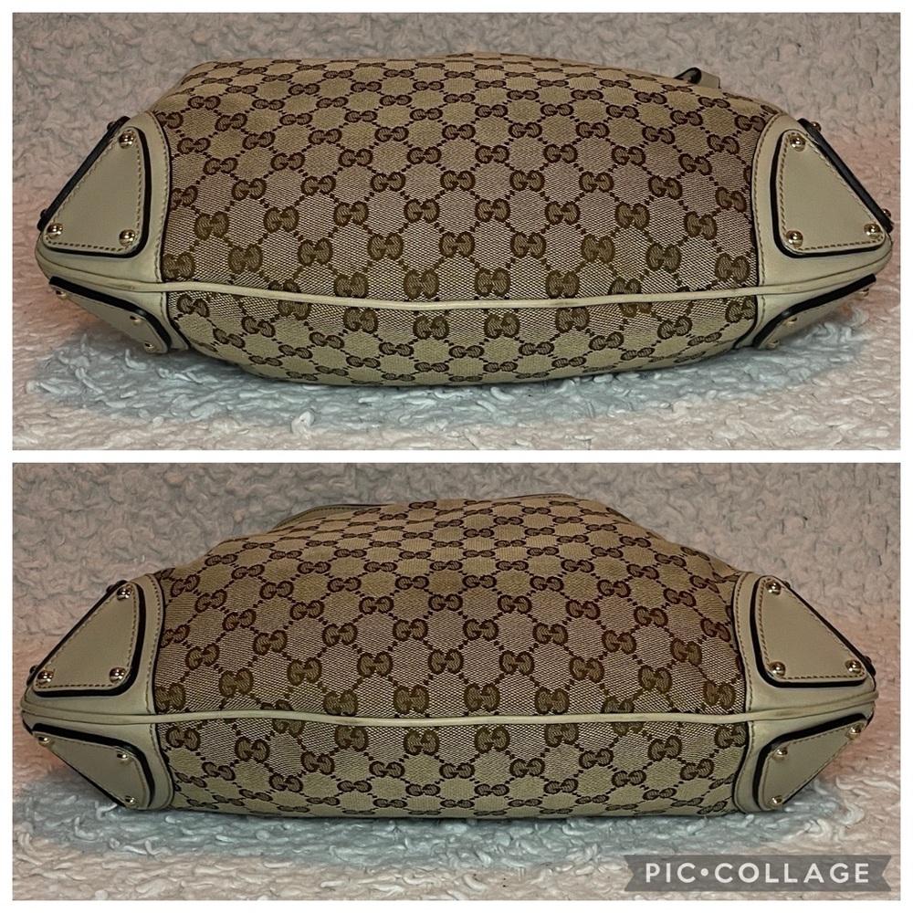 Gucci Indy Babouska Monogram Canvas & Leather Top Handle Tassel Hobo Bag - Picture 13 of 17